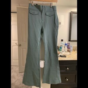 NWT light seafoam green flare pants size small